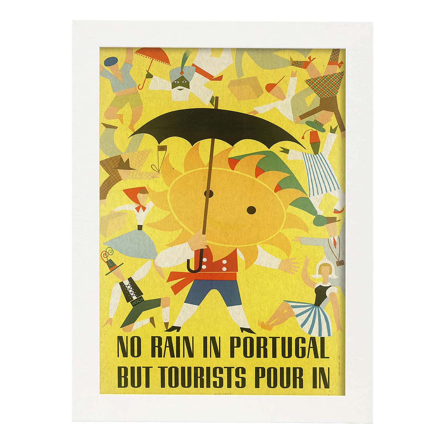 Poster vintage. Cartel vintage de Europa. No llueve en Portugal.-Artwork-Nacnic-A4-Marco Blanco-Nacnic Estudio SL