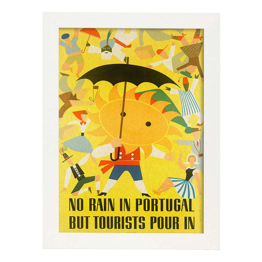 Poster vintage. Cartel vintage de Europa. No llueve en Portugal.-Artwork-Nacnic-A4-Marco Blanco-Nacnic Estudio SL