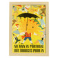 Poster vintage. Cartel vintage de Europa. No llueve en Portugal.-Artwork-Nacnic-A4-Marco Madera clara-Nacnic Estudio SL