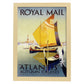 Poster vintage. Cartel vintage de Europa. Royal Mail.-Artwork-Nacnic-A3-Marco Madera clara-Nacnic Estudio SL