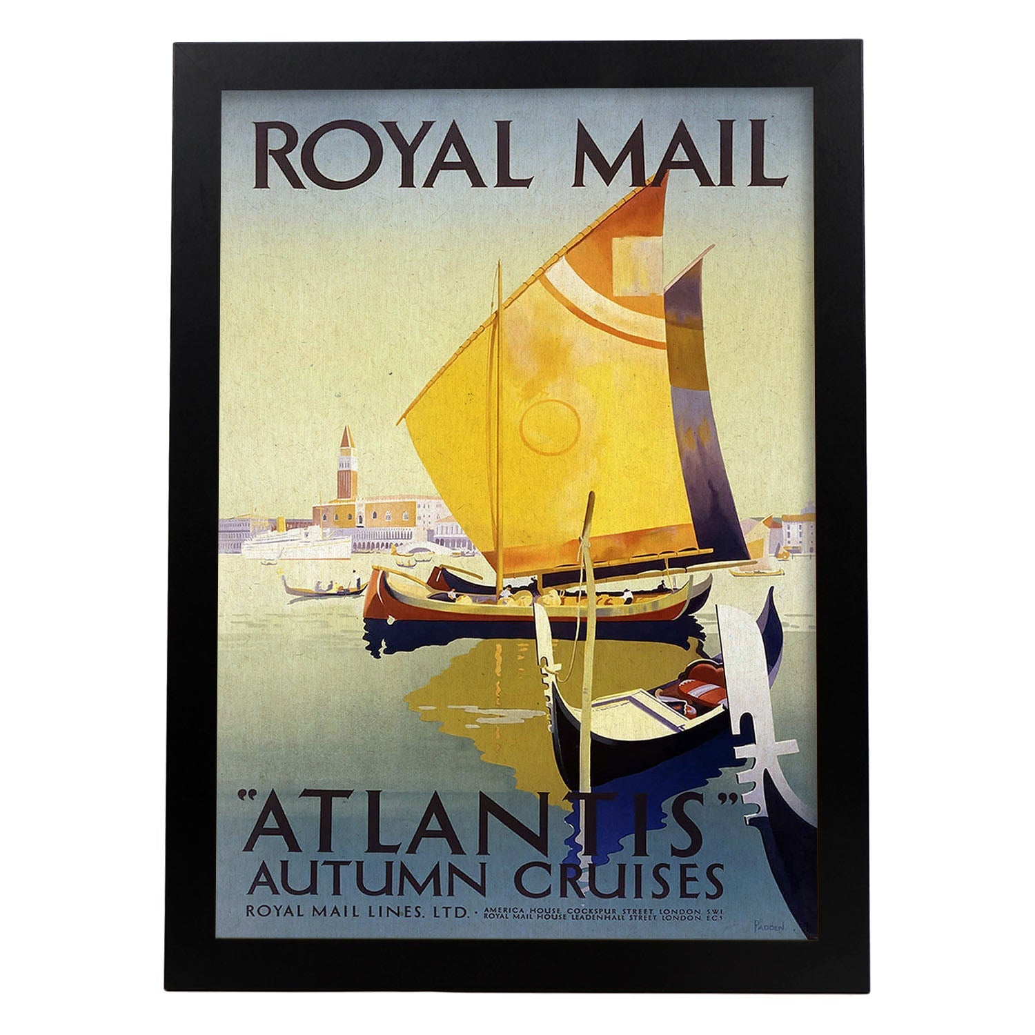 Poster vintage. Cartel vintage de Europa. Royal Mail.-Artwork-Nacnic-A4-Marco Negro-Nacnic Estudio SL