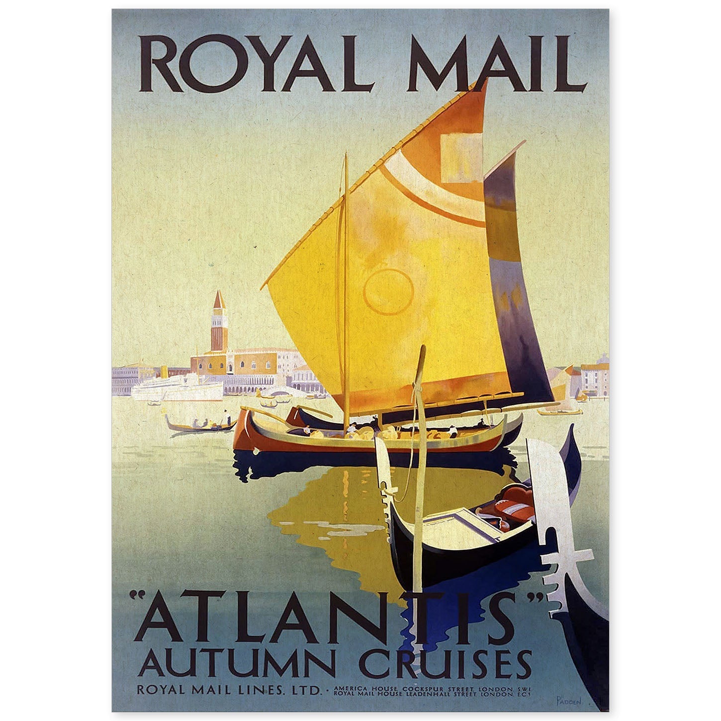 Poster vintage. Cartel vintage de Europa. Royal Mail.-Artwork-Nacnic-A4-Sin marco-Nacnic Estudio SL
