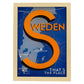 Poster vintage. Cartel vintage de Europa. Suecia.-Artwork-Nacnic-A3-Marco Madera clara-Nacnic Estudio SL