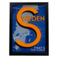 Poster vintage. Cartel vintage de Europa. Suecia.-Artwork-Nacnic-A4-Marco Negro-Nacnic Estudio SL