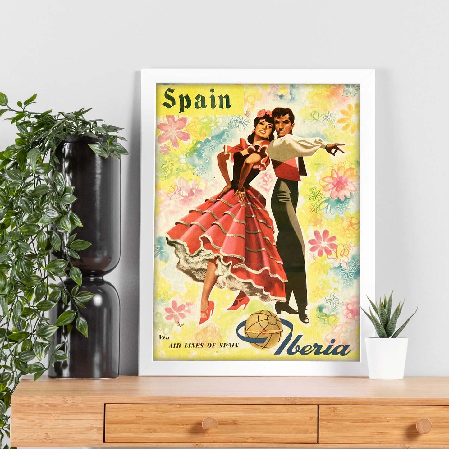 Poster vintage. Cartel vintage de Europa. Viaja a España.-Artwork-Nacnic-Nacnic Estudio SL