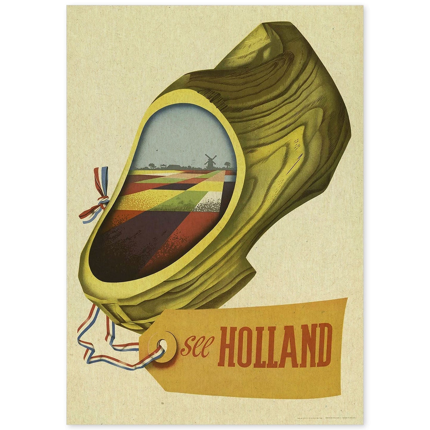 Poster vintage. Cartel vintage de Europa. Viaja a Holanda.-Artwork-Nacnic-A4-Sin marco-Nacnic Estudio SL