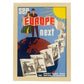 Poster vintage. Cartel vintage de Europa. Visita Europa.-Artwork-Nacnic-A3-Marco Madera clara-Nacnic Estudio SL