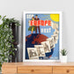 Poster vintage. Cartel vintage de Europa. Visita Europa.-Artwork-Nacnic-Nacnic Estudio SL