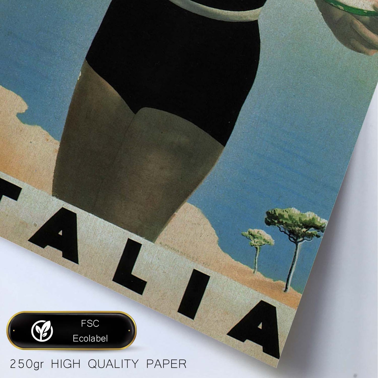 Poster vintage. Cartel vintage de Francia e Italia. Conoce Italia.-Artwork-Nacnic-Nacnic Estudio SL