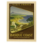 Poster vintage. Cartel vintage de Francia e Italia. Conoce la costa vasca.-Artwork-Nacnic-A4-Marco Madera clara-Nacnic Estudio SL