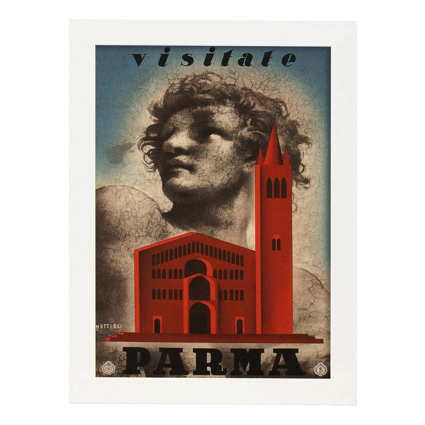 Poster vintage. Cartel vintage de Francia e Italia. Conoce Parma.-Artwork-Nacnic-A3-Marco Blanco-Nacnic Estudio SL