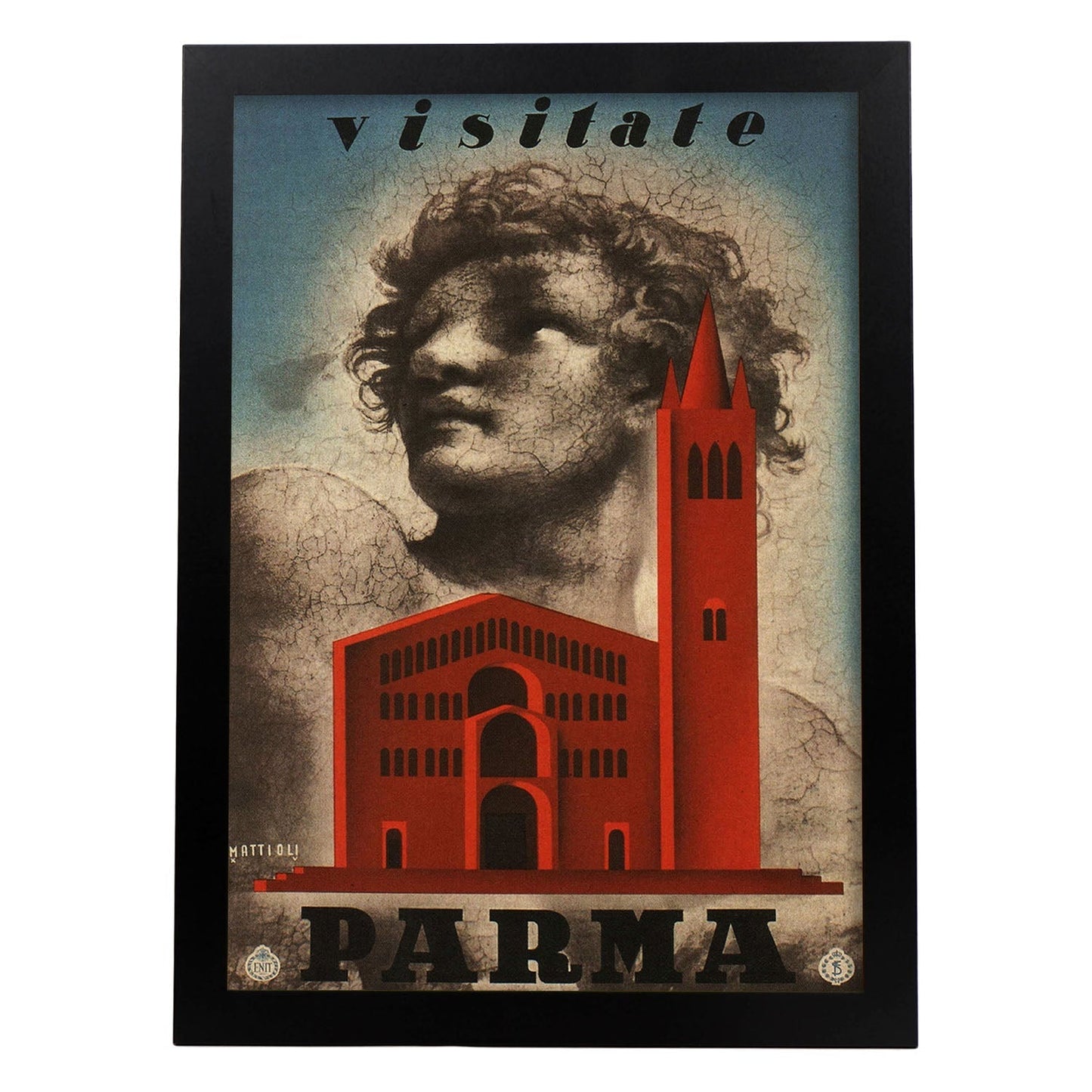 Poster vintage. Cartel vintage de Francia e Italia. Conoce Parma.-Artwork-Nacnic-A3-Marco Negro-Nacnic Estudio SL