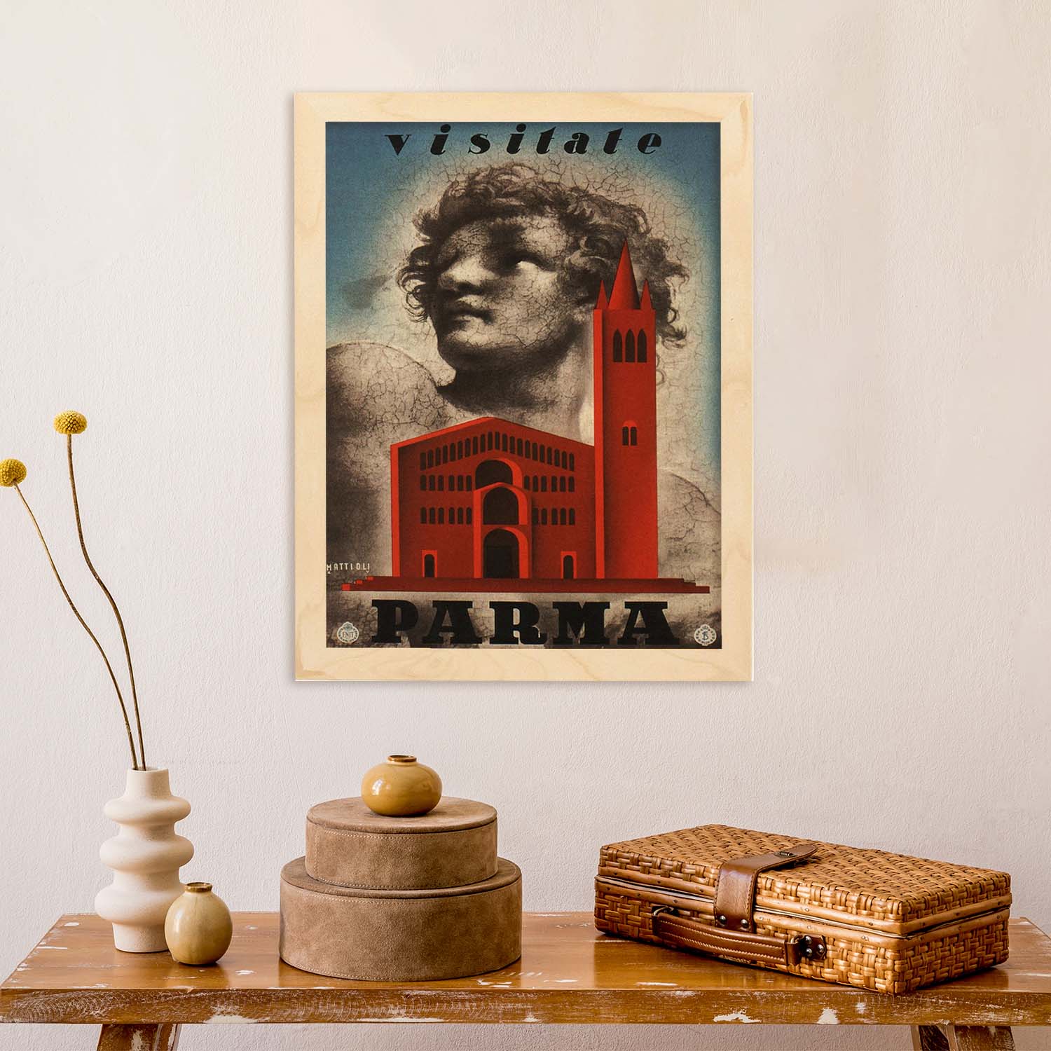 Poster vintage. Cartel vintage de Francia e Italia. Conoce Parma.-Artwork-Nacnic-Nacnic Estudio SL