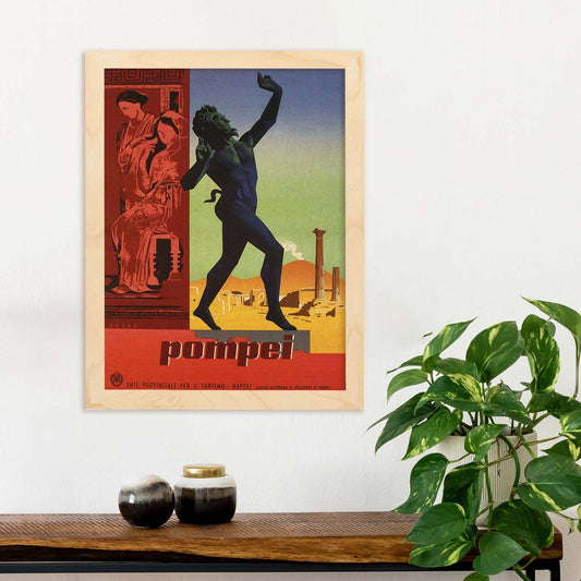 Poster vintage. Cartel vintage de Francia e Italia. Conoce Pompeya.-Artwork-Nacnic-Nacnic Estudio SL