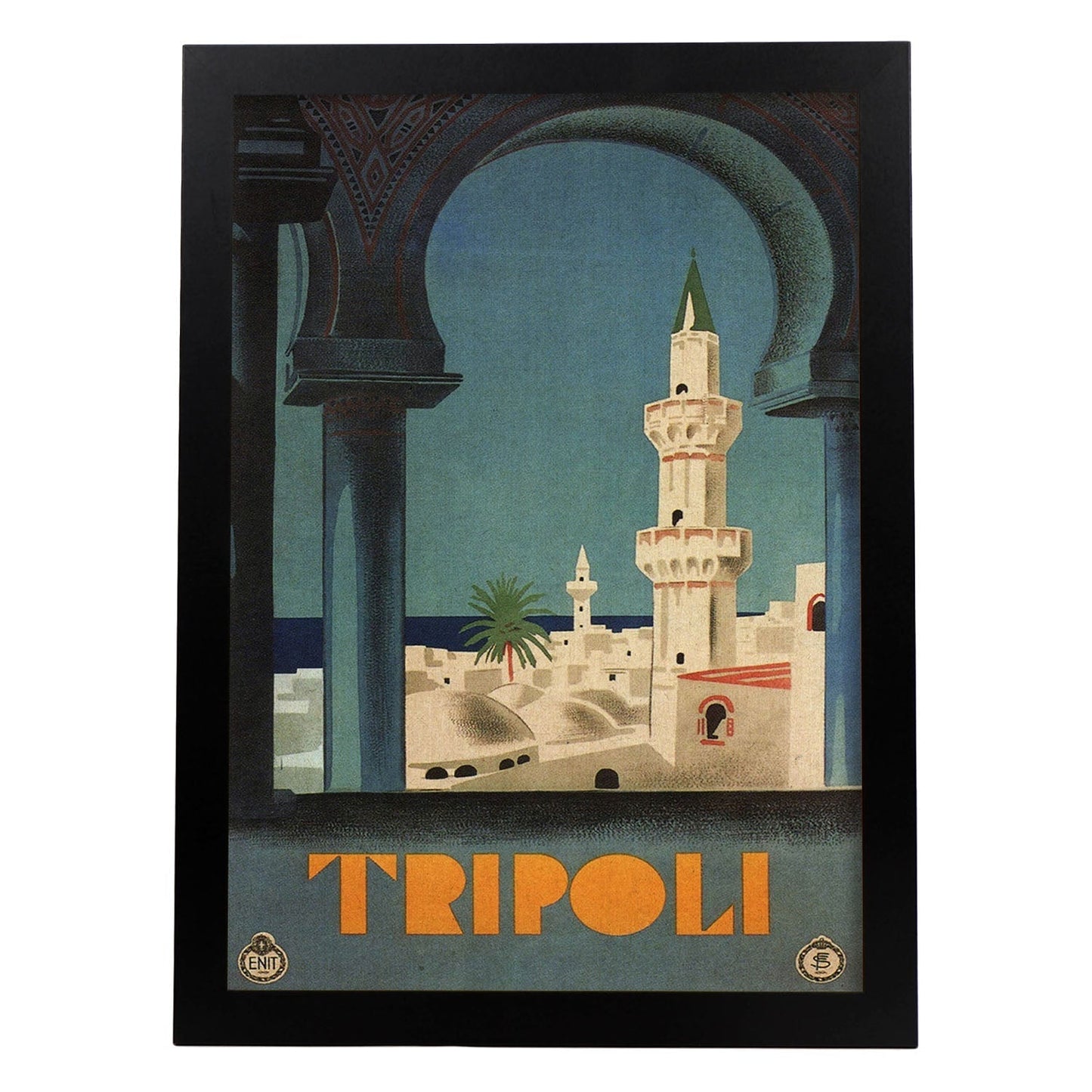 Poster vintage. Cartel vintage de Francia e Italia. Conoce Tripoli.-Artwork-Nacnic-A3-Marco Negro-Nacnic Estudio SL