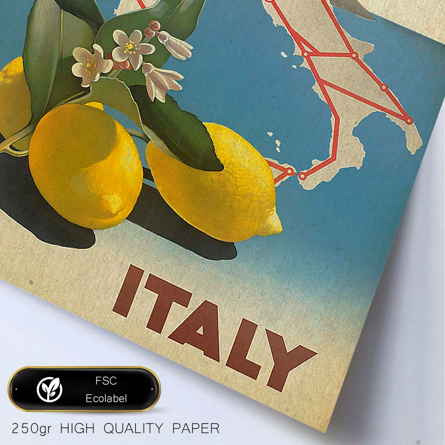 Poster vintage. Cartel vintage de Francia e Italia. ¿Conoces Italia?.-Artwork-Nacnic-Nacnic Estudio SL