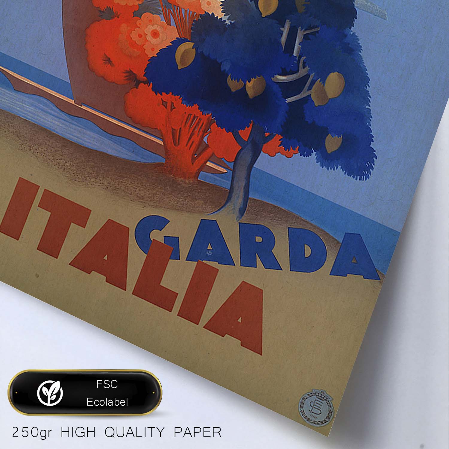Poster vintage. Cartel vintage de Francia e Italia. Viaja a Grada.-Artwork-Nacnic-Nacnic Estudio SL