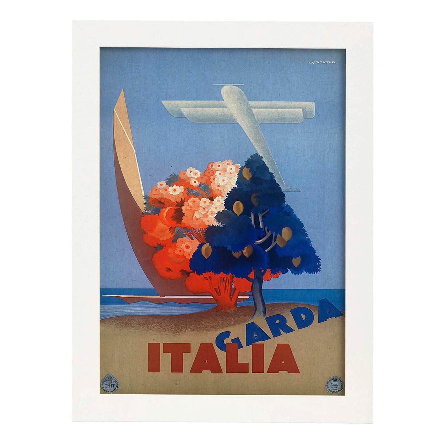 Poster vintage. Cartel vintage de Francia e Italia. Viaja a Grada.-Artwork-Nacnic-A4-Marco Blanco-Nacnic Estudio SL