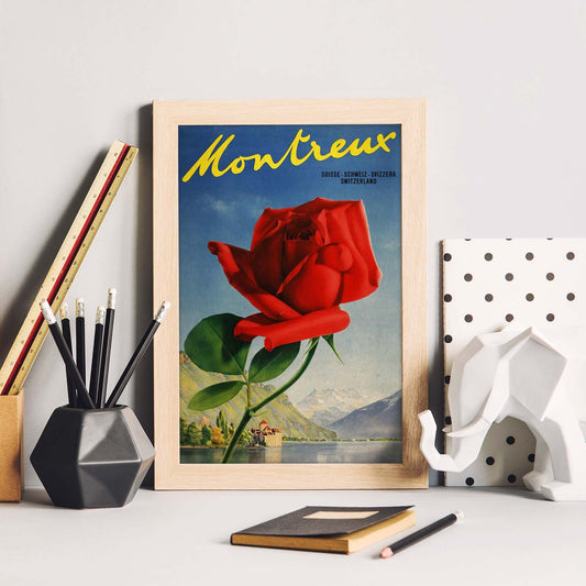 Poster vintage. Cartel vintage de Francia e Italia. Viaja a Suiza.-Artwork-Nacnic-Nacnic Estudio SL