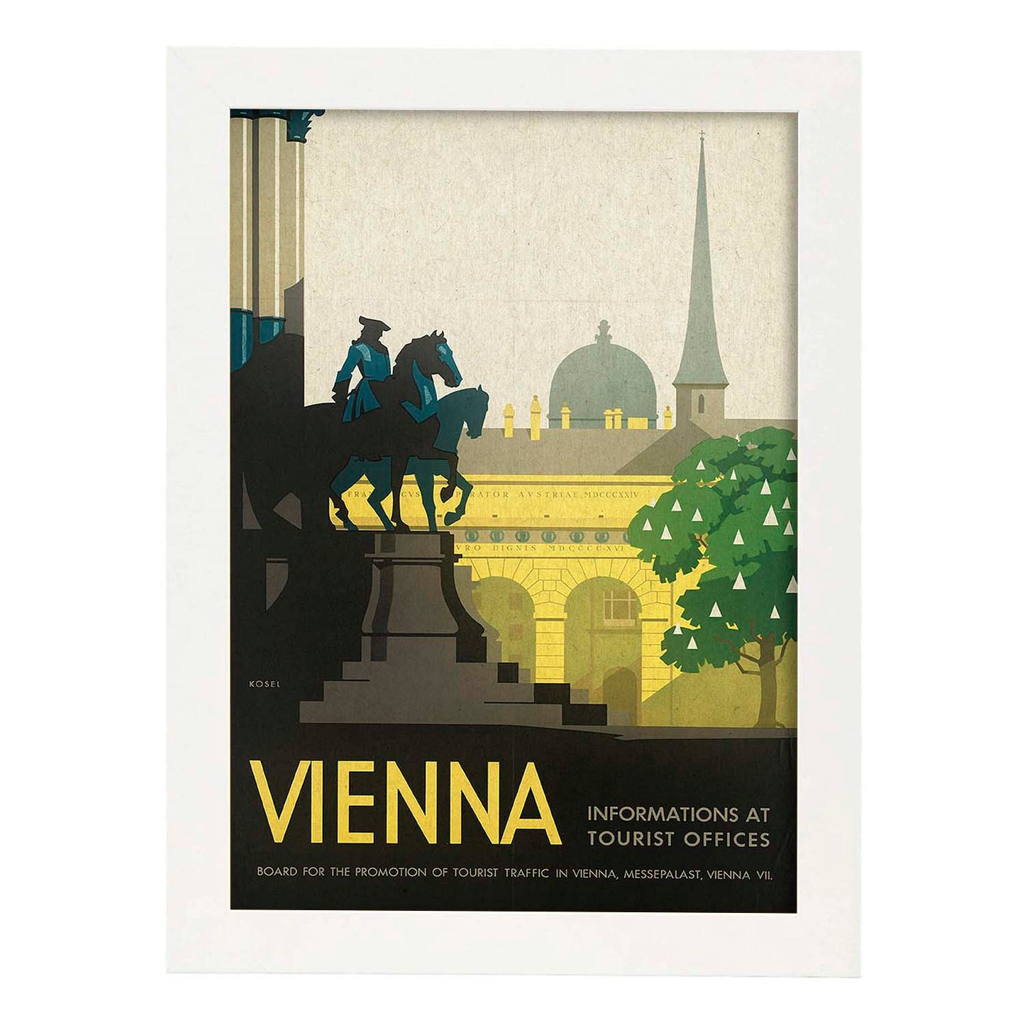 Poster vintage. Cartel vintage de Francia e Italia. Viaja a Vienna.-Artwork-Nacnic-A3-Marco Blanco-Nacnic Estudio SL