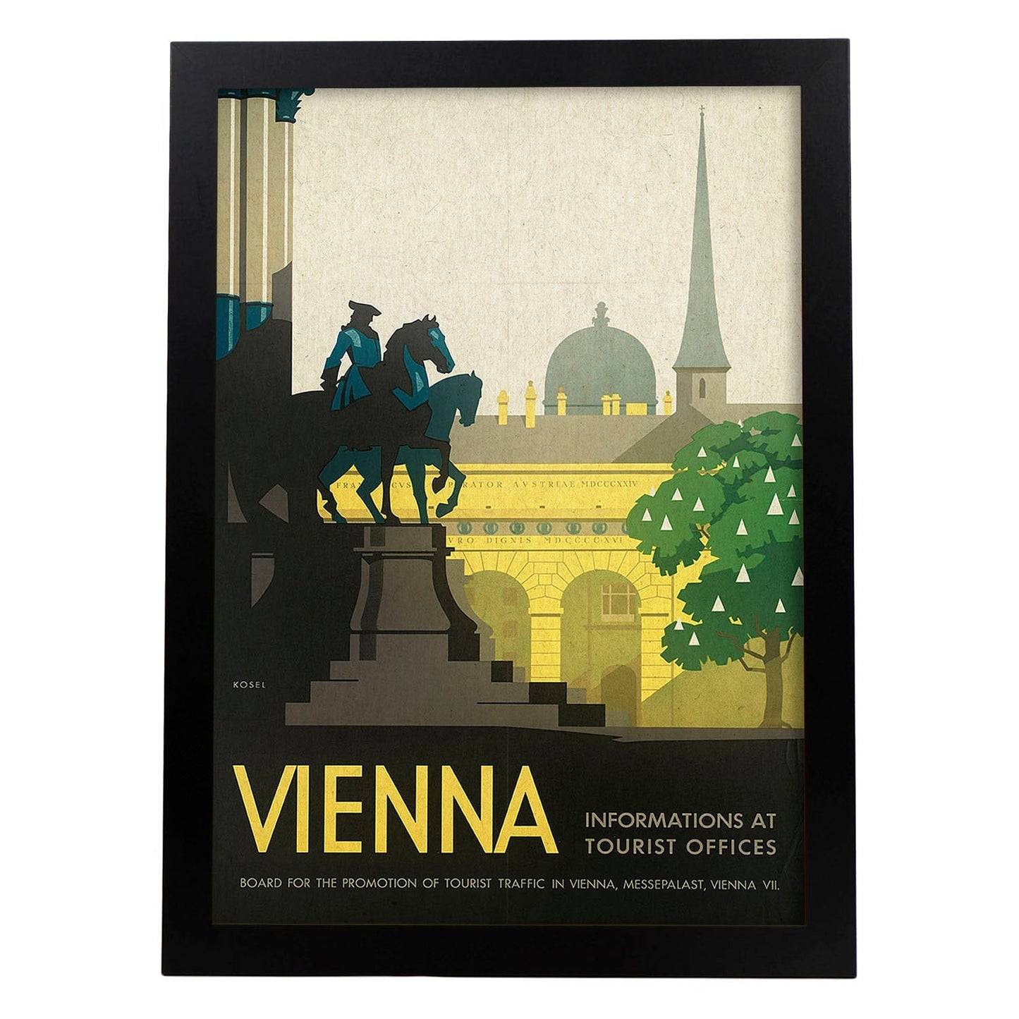 Poster vintage. Cartel vintage de Francia e Italia. Viaja a Vienna.-Artwork-Nacnic-A3-Marco Negro-Nacnic Estudio SL