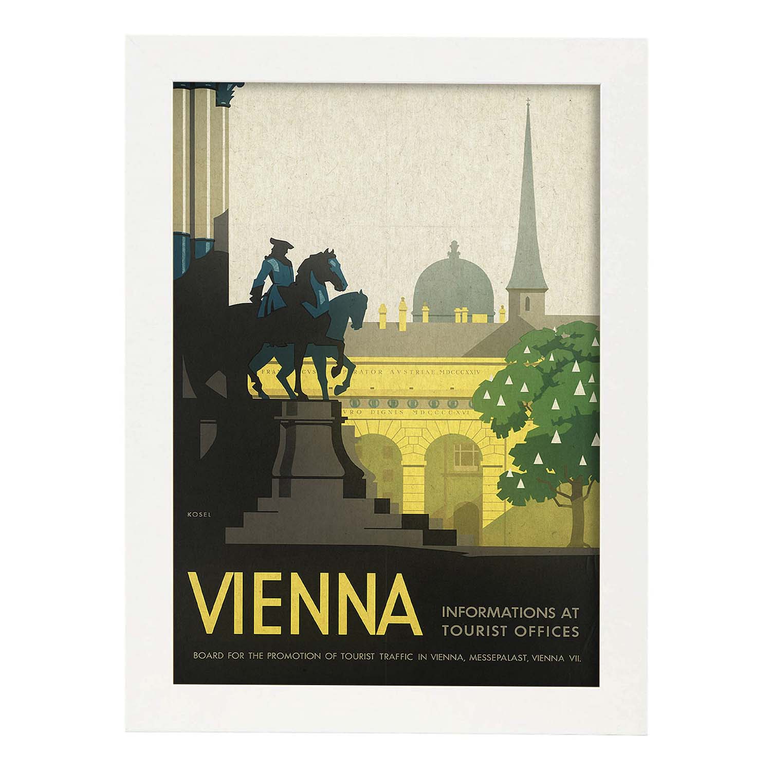 Poster vintage. Cartel vintage de Francia e Italia. Viaja a Vienna.-Artwork-Nacnic-A4-Marco Blanco-Nacnic Estudio SL