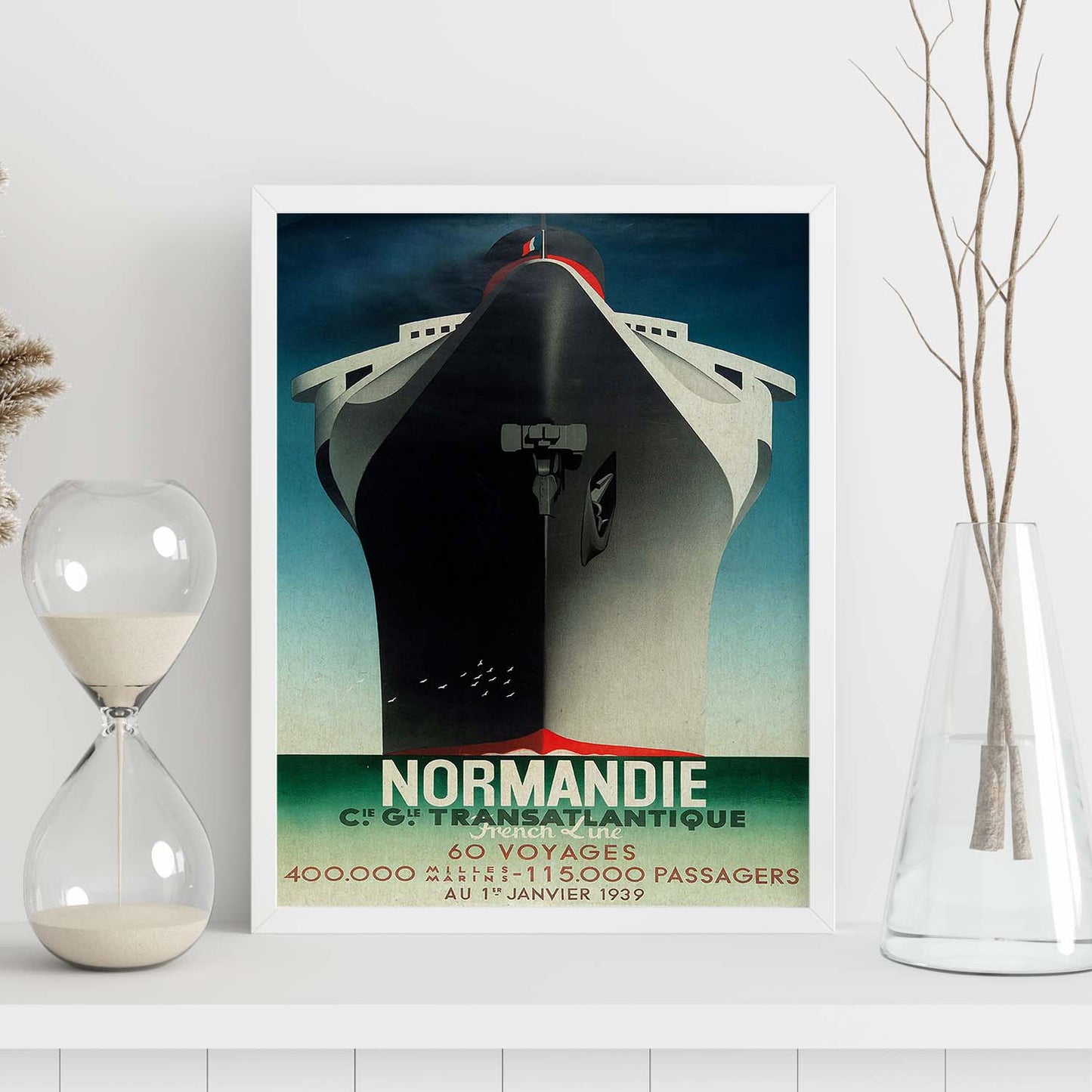 Poster vintage. Cartel vintage de Francia e Italia. Viaja por Normandia.-Artwork-Nacnic-Nacnic Estudio SL