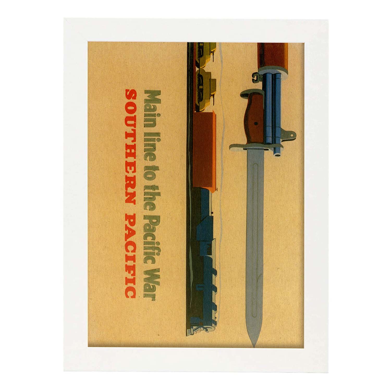 Poster vintage. Cartel vintage de la segunda guerra mundial. "Pacífico sur".-Artwork-Nacnic-A3-Marco Blanco-Nacnic Estudio SL