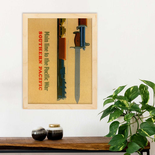 Poster vintage. Cartel vintage de la segunda guerra mundial. "Pacífico sur".-Artwork-Nacnic-Nacnic Estudio SL