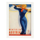 Poster vintage. Cartel vintage de montañas europeas. Invierno en Austria.-Artwork-Nacnic-A4-Marco Blanco-Nacnic Estudio SL