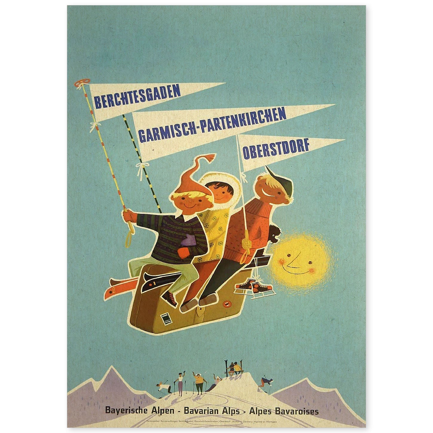 Poster vintage. Cartel vintage de montañas europeas. Los alpes.-Artwork-Nacnic-A4-Sin marco-Nacnic Estudio SL