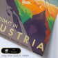 Poster vintage. Cartel vintage de montañas europeas. Navidades en Austria.-Artwork-Nacnic-Nacnic Estudio SL