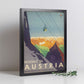 Poster vintage. Cartel vintage de montañas europeas. Navidades en Austria.-Artwork-Nacnic-Nacnic Estudio SL