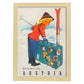 Poster vintage. Cartel vintage de montañas europeas. Niña en Austria.-Artwork-Nacnic-A4-Marco Madera clara-Nacnic Estudio SL