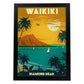 Poster vintage. Cartel vintage de Waikiki.-Artwork-Nacnic-A4-Marco Negro-Nacnic Estudio SL