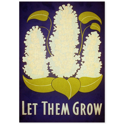 Poster vintage. Cartel vintage Dejalos crecer.-Artwork-Nacnic-A4-Sin marco-Nacnic Estudio SL