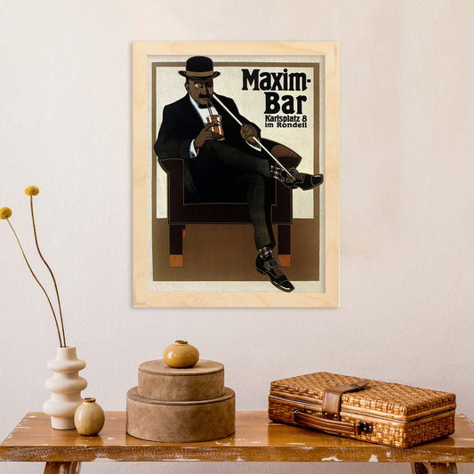 Poster vintage. Cartel vintage del Maxim Bar. Hans Rudi Erdt de 1907..-Artwork-Nacnic-Nacnic Estudio SL
