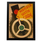 Poster vintage. Cartel vintage educacional " conduce con cuidado".-Artwork-Nacnic-A4-Marco Negro-Nacnic Estudio SL