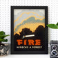 Poster vintage. Cartel vintage "El fuego destruye el bosque".-Artwork-Nacnic-Nacnic Estudio SL