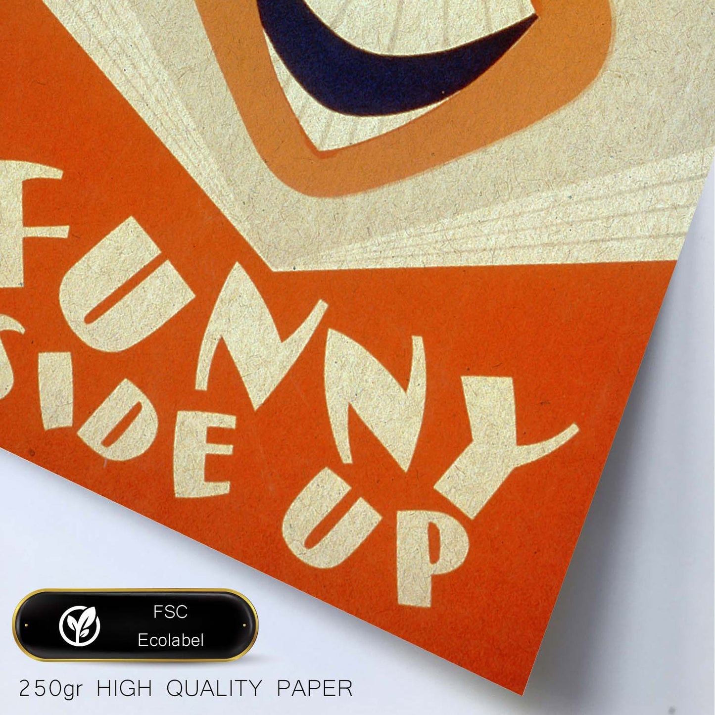 Poster vintage. Cartel vintage "Funny side up".-Artwork-Nacnic-Nacnic Estudio SL