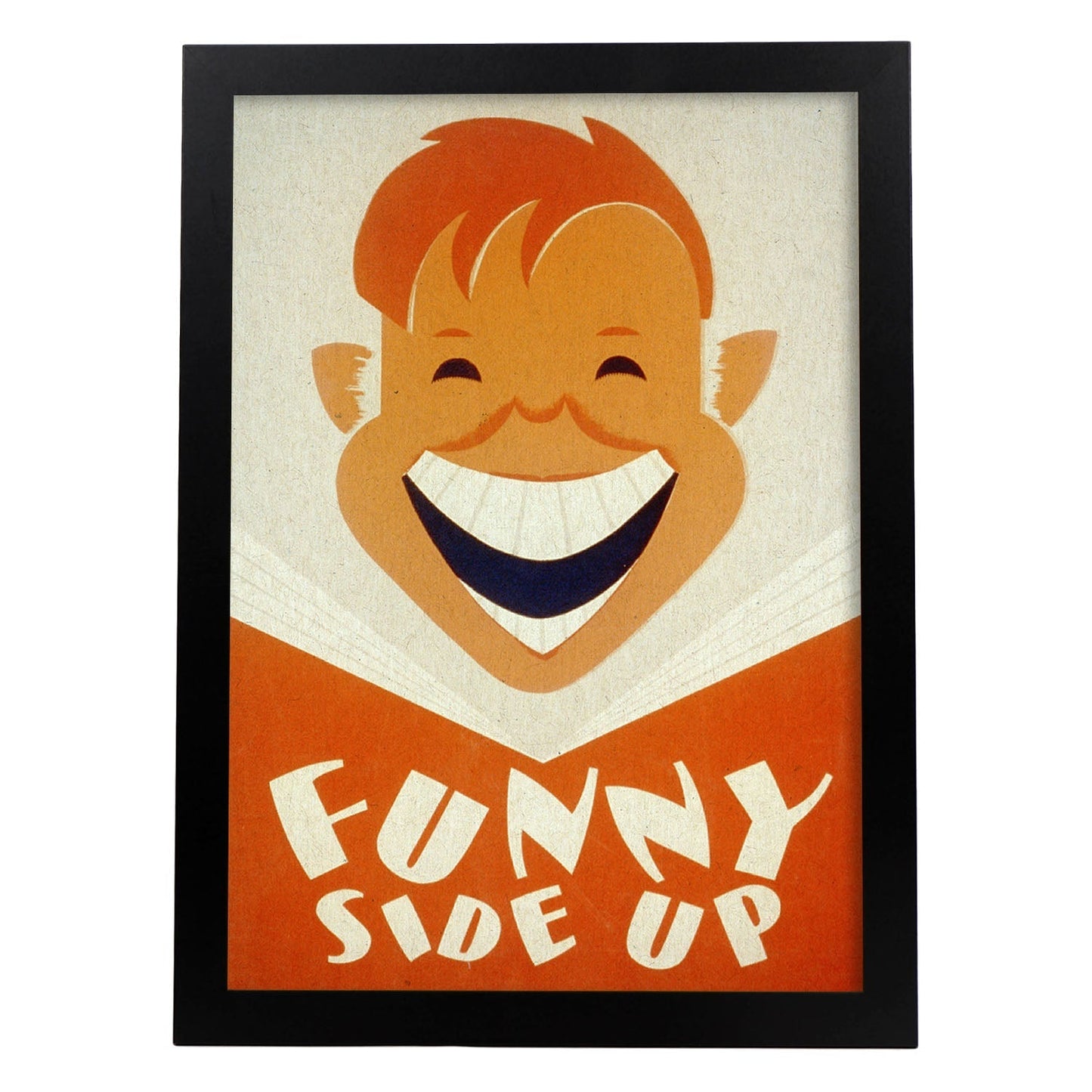Poster vintage. Cartel vintage "Funny side up".-Artwork-Nacnic-A4-Marco Negro-Nacnic Estudio SL