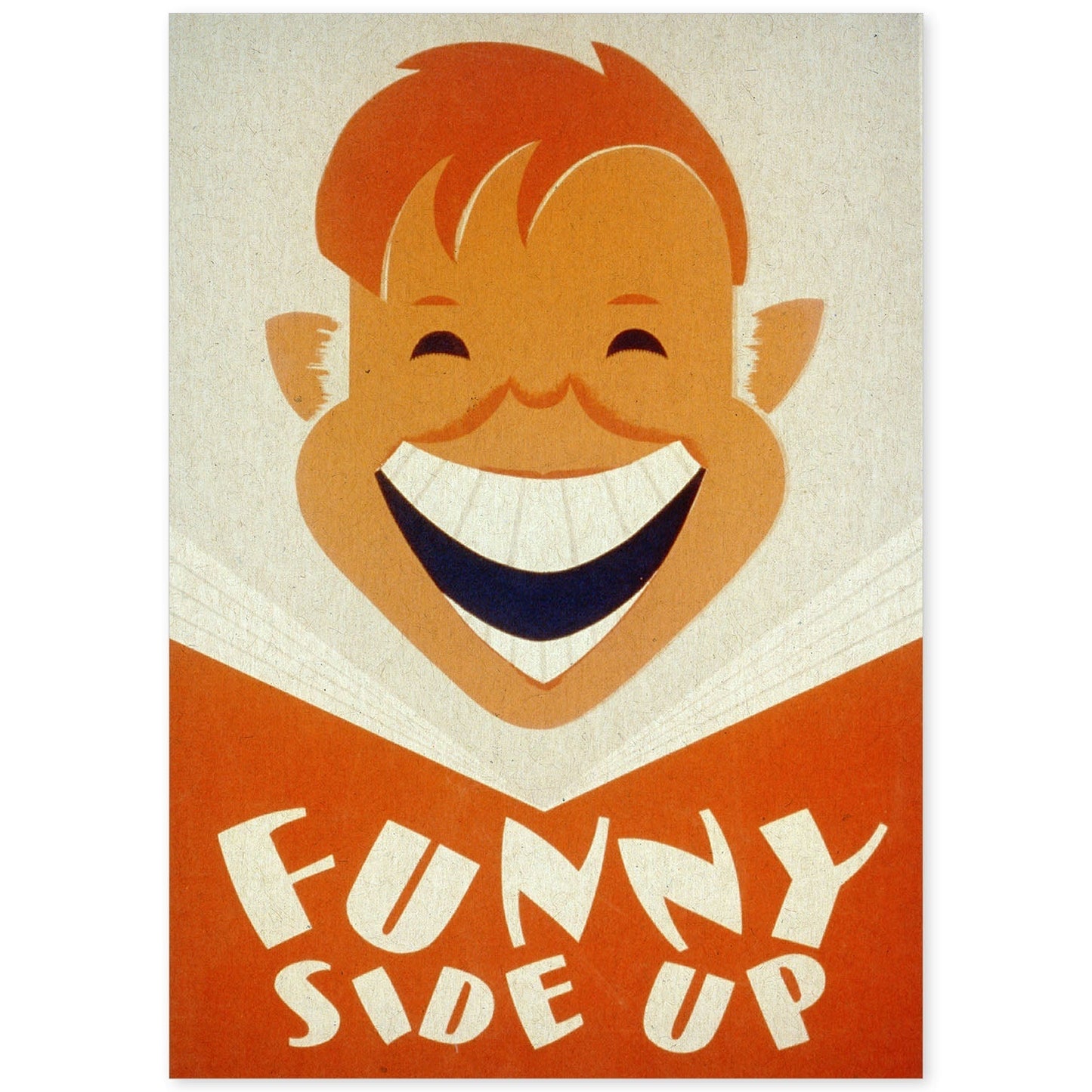 Poster vintage. Cartel vintage "Funny side up".-Artwork-Nacnic-A4-Sin marco-Nacnic Estudio SL