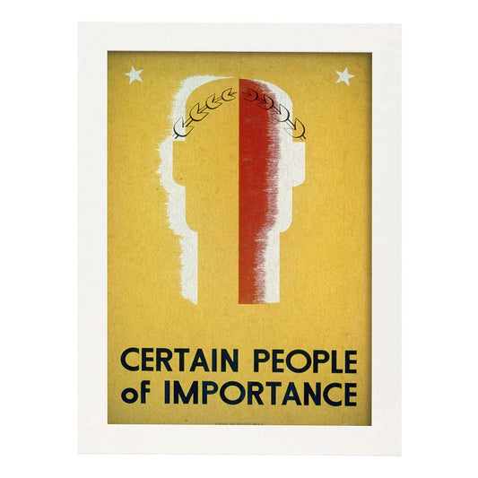 Poster vintage. Cartel vintage "Gente importante".-Artwork-Nacnic-A4-Marco Blanco-Nacnic Estudio SL