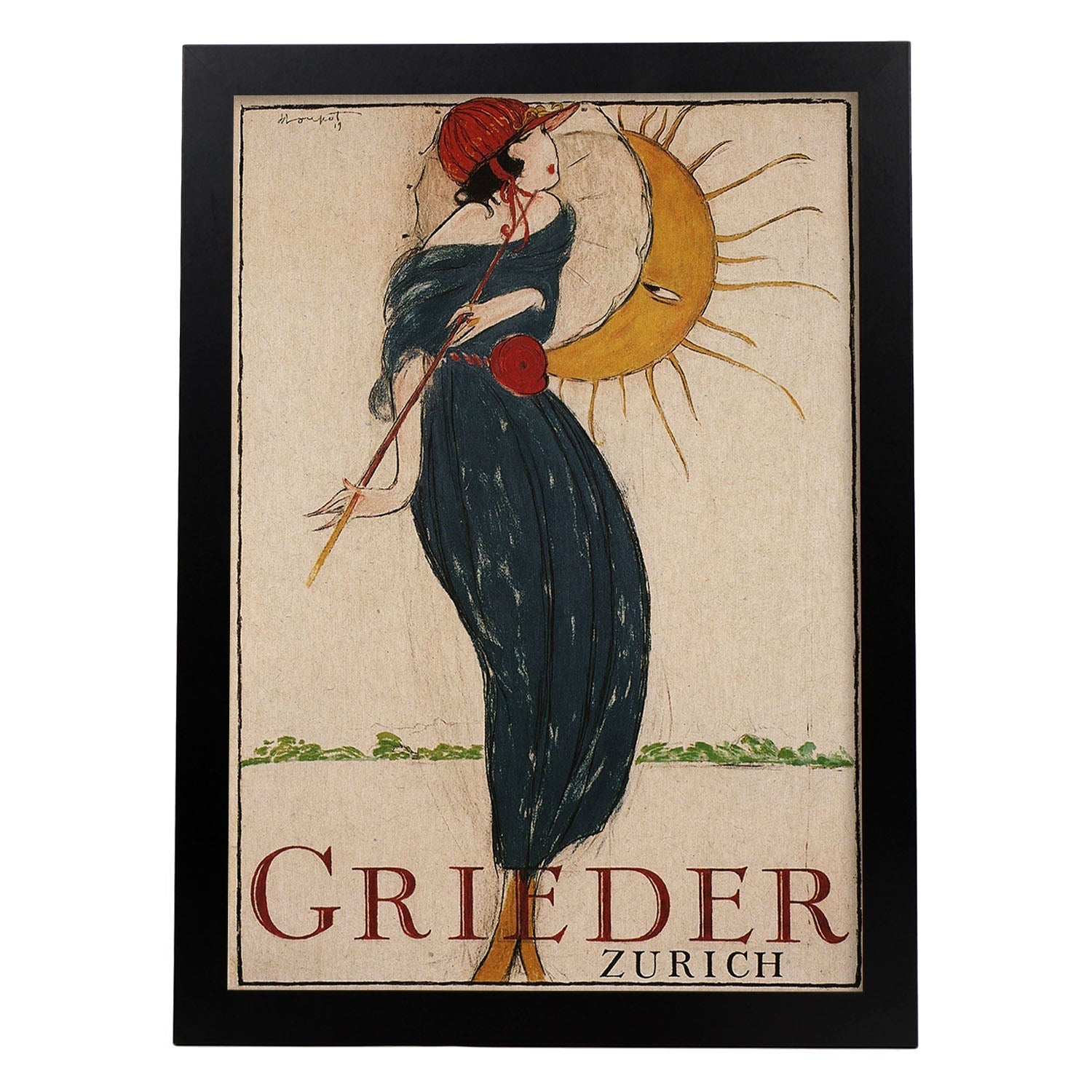 Poster vintage. Cartel Vintage "Grieder".-Artwork-Nacnic-A3-Marco Negro-Nacnic Estudio SL