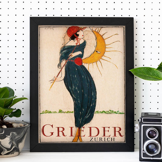Poster vintage. Cartel Vintage "Grieder".-Artwork-Nacnic-Nacnic Estudio SL