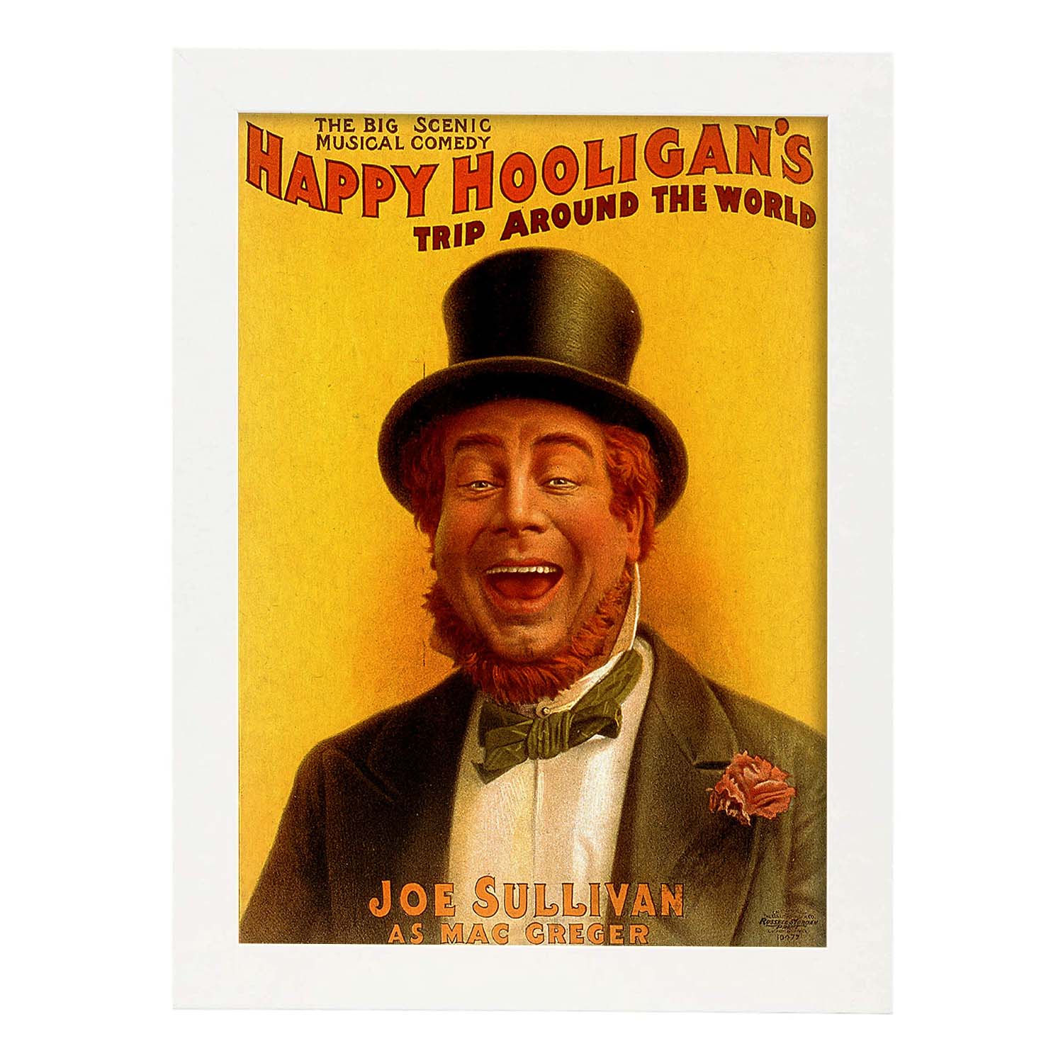 Poster vintage. Cartel vintage "Hooligans felices".-Artwork-Nacnic-A3-Marco Blanco-Nacnic Estudio SL