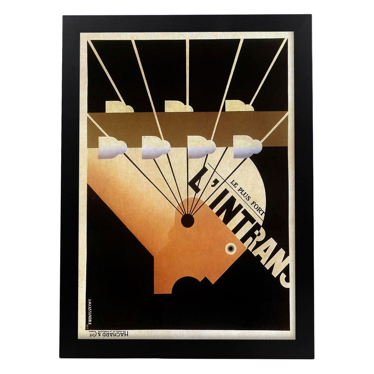 Poster vintage. Cartel vintage "L'intrans".-Artwork-Nacnic-A4-Marco Negro-Nacnic Estudio SL