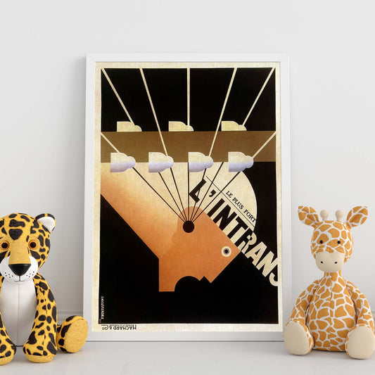 Poster vintage. Cartel vintage "L'intrans".-Artwork-Nacnic-Nacnic Estudio SL