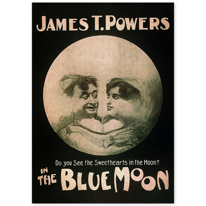 Poster vintage. Cartel vintage "Luna azul".-Artwork-Nacnic-A4-Sin marco-Nacnic Estudio SL