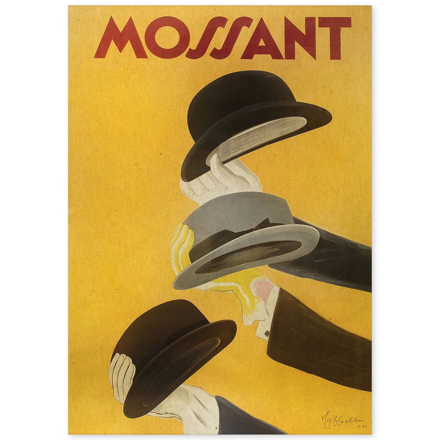 Poster vintage. Cartel vintage "Mossant" Leonetto Cappiello de 1938..-Artwork-Nacnic-A4-Sin marco-Nacnic Estudio SL